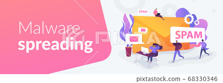 Spam web banner concept. 68330346