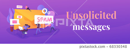 Spam web banner concept. 68330348