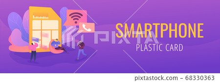 Mobile phones card web banner concept. Mobile phones card web banner concept. 68330363