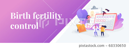Female contraceptives concept banner header 68330650