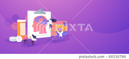 Alzheimer disease concept banner header. Alzheimer disease concept banner header. 68330766