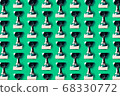 Winner cup on bright turquoise background pattern 68330772
