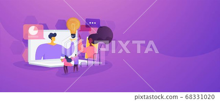 Online conference concept banner header Online conference concept banner header 68331020