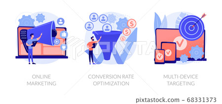 Digital marketing vector concept metaphors. Digital marketing vector concept metaphors. 68331373