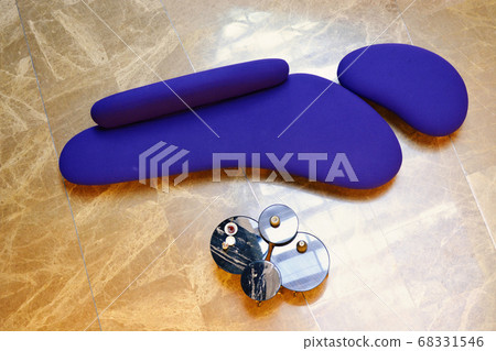 A Luxurious Modern Purple Couch Top View A Luxurious Modern Purple Couch Top View 68331546
