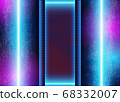 3D Neon Light on Grunge Futuristic Background 68332007