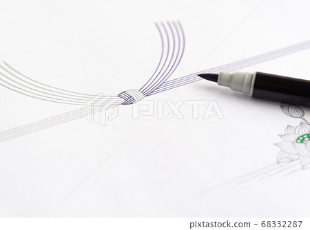 吊紙和細墨水筆佛教掛紙 吊紙和細墨水筆佛教掛紙 68332287