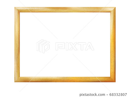 Rectangle wooden realistic frame isolated on white 68332807