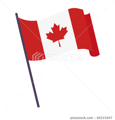 Waving flag of Canada - Stock Illustration [68333847] - PIXTA