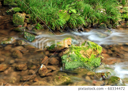 A clear stream at the entrance of Akiyoshido A clear stream at the entrance of Akiyoshido 68334472