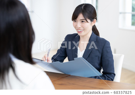 Education business image Portrait of woman interviewing 68337825