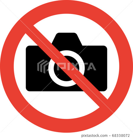 Shooting prohibited pictogram 68338072