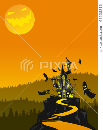 Shadowy Castle and Moon 1b for Halloween Shadowy Castle and Moon 1b for Halloween 68338216
