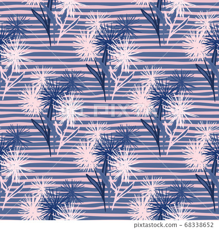 Floral dandelion elements doodle seamless pattern. 68338652