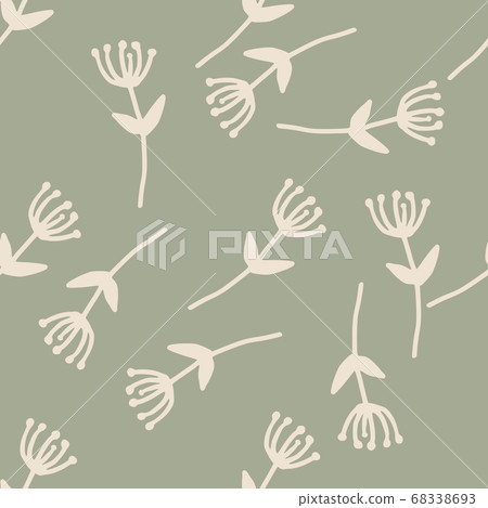 Simple abstract floral seamless pattern with Simple abstract floral seamless pattern with 68338693