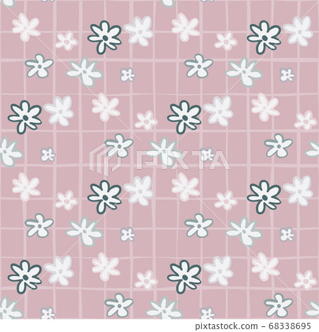 Seamless doodle patttern with abstract flower Seamless doodle patttern with abstract flower 68338695