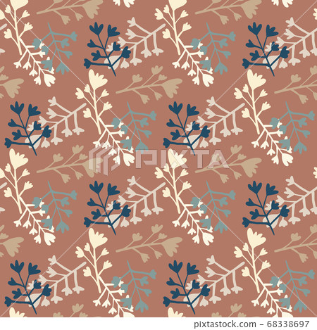 Branch abstract figures seamless pattern. Floral Branch abstract figures seamless pattern. Floral 68338697
