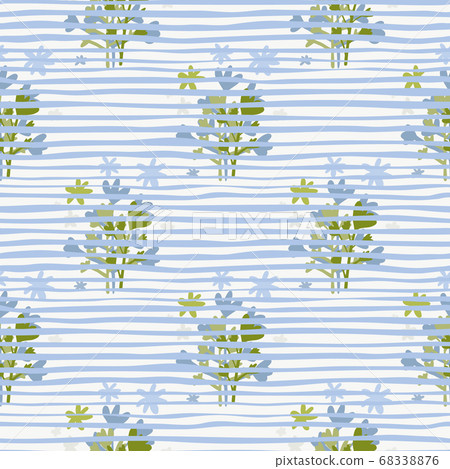 Flowers abstract bouquet seamless pattern. Botanic Flowers abstract bouquet seamless pattern. Botanic 68338876
