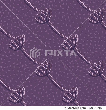 Botanic seamless pattern with dark floral 68338965