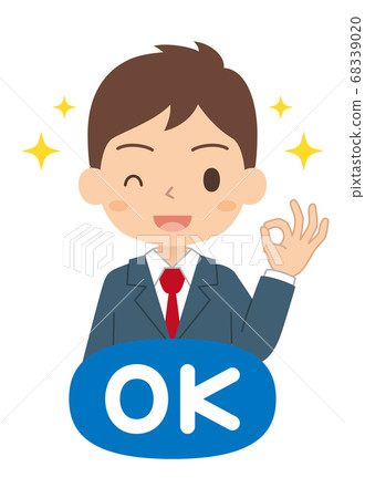 Illustration of boy icon showing OK sign High school and junior high school student illustration Illustration of boy icon showing OK sign High school and junior high school student illustration 68339020