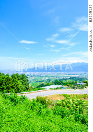 View of Zenkojidaira from Chikuma River Observation Park (summer) 68339185