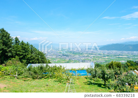 View of Zenkojidaira from Chikuma River Observation Park (summer) 68339218