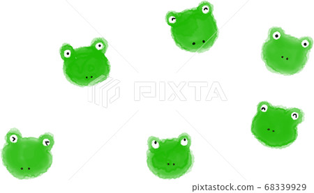 Frog face illustration set Frog face illustration set 68339929
