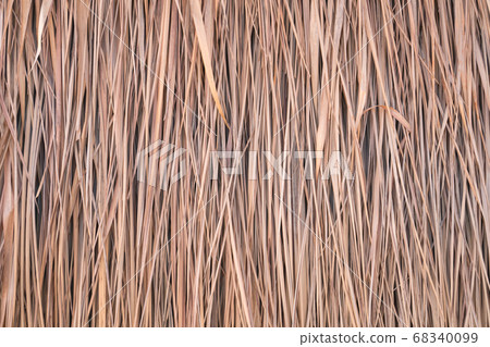 Thatch roof background, hay or dry grass background. 68340099