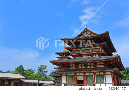 [Nara Prefecture] Yakushiji Temple (Kondo) under sunny weather 68340457