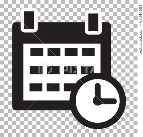 calendar check icon on transparent background. calendar check sign. flat style. calendar check icon on transparent background. calendar check sign. flat style. 68340681