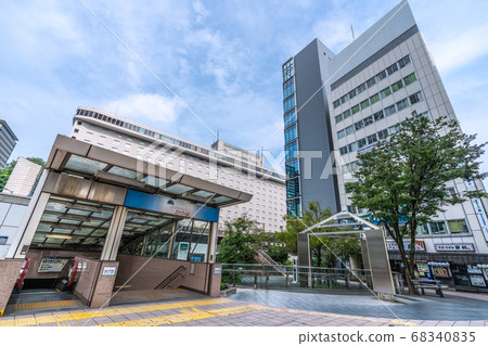 Tokyo cityscape in Japan View of Akasaka underground walkway entrance and exit 68340835