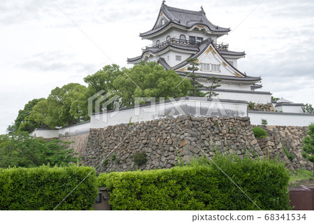 A view of Kishiwada Castle surrounded by fresh greenery A view of Kishiwada Castle surrounded by fresh greenery 68341534