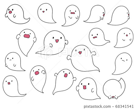 White ghost set material in various poses 68341541