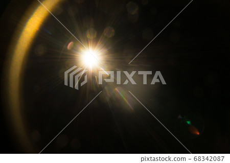 Abstract Natural Sun flare on the black Abstract Natural Sun flare on the black 68342087