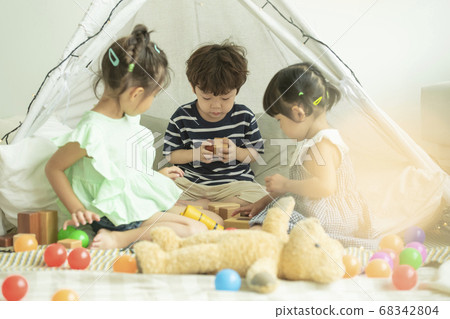 生活方式，露營，兒童 68342804