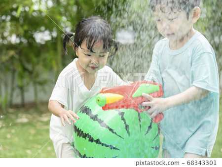 生活方式，孩子，水上游戲 68343301