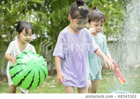 生活方式，孩子，水上游戲 68343302