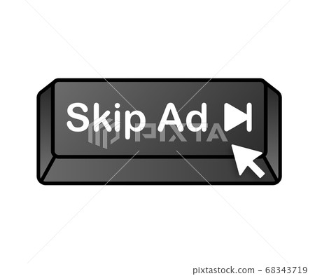 Skip advertisement web icon isolated on the... - Stock Illustration ...