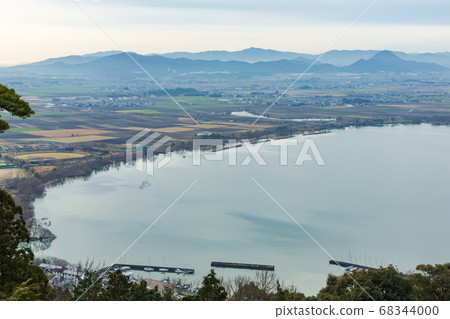[滋賀縣]近江八幡長明寺的琵琶湖 68344000