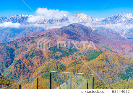 從白馬山港看到的秋天白馬三山[長野縣] 68344622