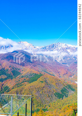 從白馬山港看到的秋天白馬三山[長野縣] 68344642