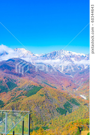 從白馬山港看到的秋天白馬三山[長野縣] 68344643