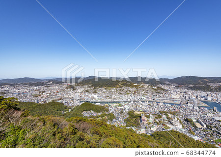 Nagasaki City, Nagasaki Cityscape of Nagasaki City seen from Mt. Inasa Observatory 68344774