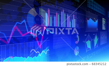 商業經濟財務數據圖表圖文件增長成功3d圖背景回 68345212