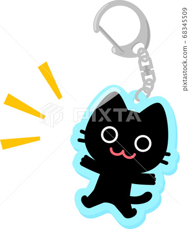 Cat character keychain 68345509