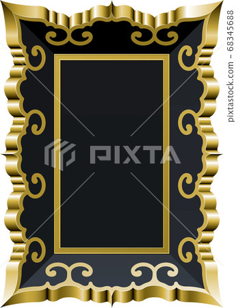 Flat signboard and frame of traditional Japanese building Flat signboard and frame of traditional Japanese building 68345688