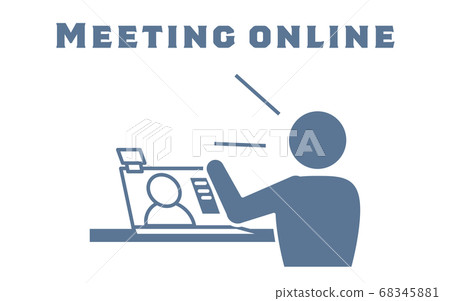 Icon recommending online meetings 68345881