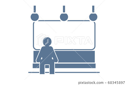 Icon that recommends avoiding congestion when using a train Icon that recommends avoiding congestion when using a train 68345897