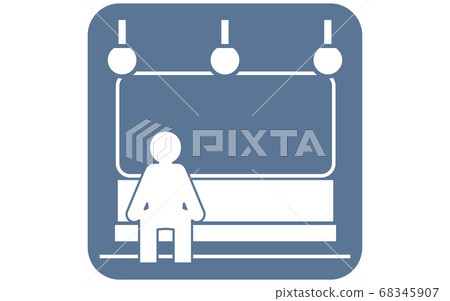 Icon that recommends avoiding congestion when using a train 68345907