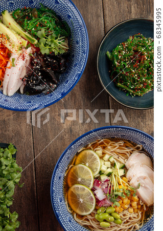Asian japanese dishes cold summer ramen soups Asian japanese dishes cold summer ramen soups 68345995